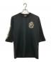 VANSON（バンソン）の古着「7分袖スカルプリントカットソー」｜ブラック