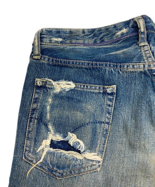Hysteric Glamour（ヒステリックグラマー）Hysteric Glamour (ヒステリックグラマー) ダメージ加工スタッズデニムパンツ インディゴ サイズ:32inchの古着・服飾アイテム