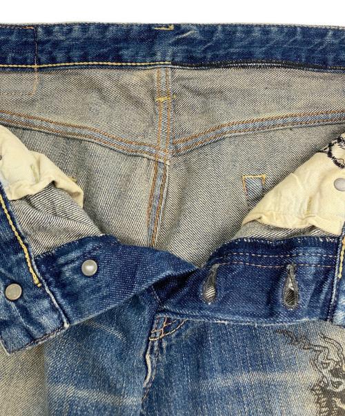 Hysteric Glamour（ヒステリックグラマー）Hysteric Glamour (ヒステリックグラマー) ダメージ加工スタッズデニムパンツ インディゴ サイズ:32inchの古着・服飾アイテム