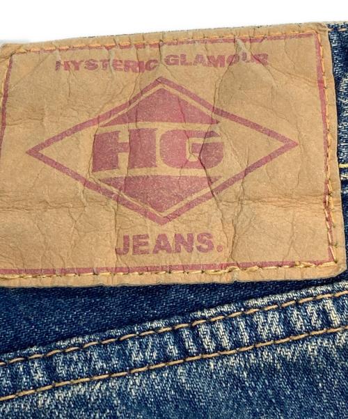 Hysteric Glamour（ヒステリックグラマー）Hysteric Glamour (ヒステリックグラマー) ダメージ加工スタッズデニムパンツ インディゴ サイズ:32inchの古着・服飾アイテム