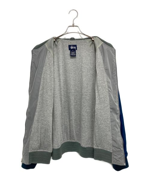 stussy（ステューシー）stussy (ステューシー) 00's ナイロンブルゾン グレー×ネイビー サイズ:Lの古着・服飾アイテム