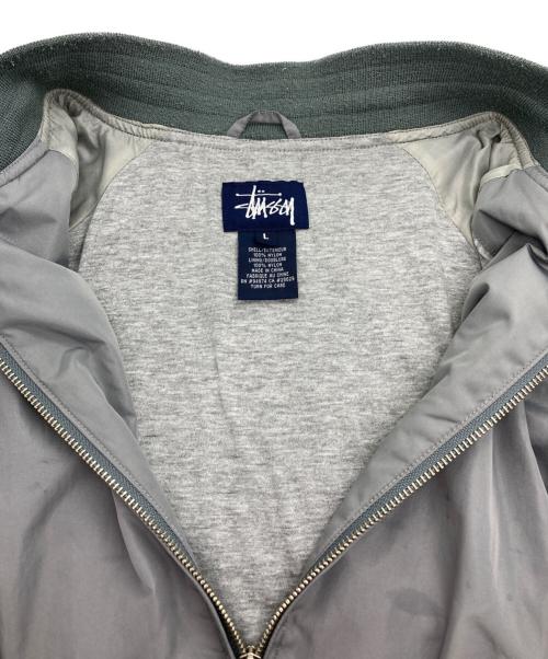 stussy（ステューシー）stussy (ステューシー) 00's ナイロンブルゾン グレー×ネイビー サイズ:Lの古着・服飾アイテム