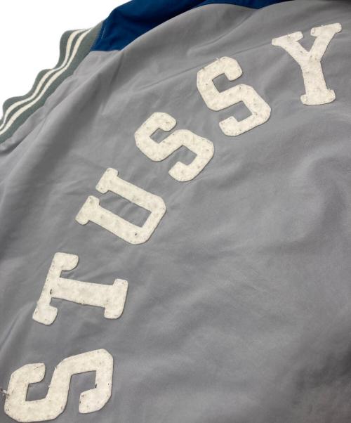 stussy（ステューシー）stussy (ステューシー) 00's ナイロンブルゾン グレー×ネイビー サイズ:Lの古着・服飾アイテム