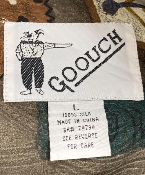 GOOUCH（グーチ）GOOUCH (グーチ) シルク ロングスリーブ柄シャツ ブラウン サイズ:Lの古着・服飾アイテム