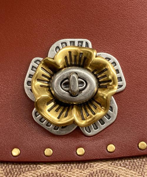 COACH（コーチ）COACH (コーチ) 2way パーカートップハンドル バッグ ブラウン×ブラックの古着・服飾アイテム