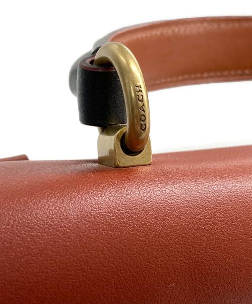 COACH（コーチ）COACH (コーチ) 2way パーカートップハンドル バッグ ブラウン×ブラックの古着・服飾アイテム