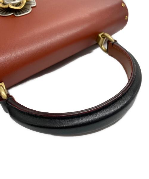 COACH（コーチ）COACH (コーチ) 2way パーカートップハンドル バッグ ブラウン×ブラックの古着・服飾アイテム