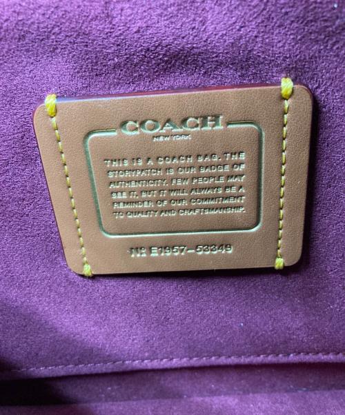 COACH（コーチ）COACH (コーチ) 2way パーカートップハンドル バッグ ブラウン×ブラックの古着・服飾アイテム