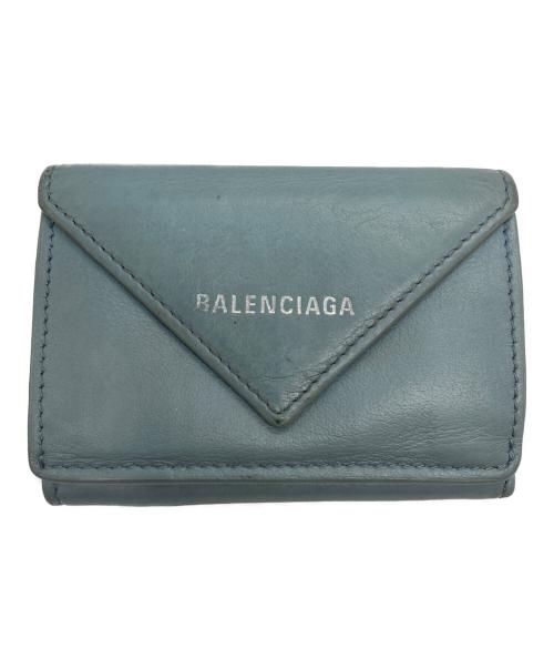 BALENCIAGA（バレンシアガ）BALENCIAGA (バレンシアガ) PAPIER MINI WALLET スカイブルーの古着・服飾アイテム