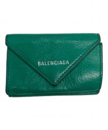 BALENCIAGA（バレンシアガ）の古着「PAPIER MINI WALLET」｜グリーン