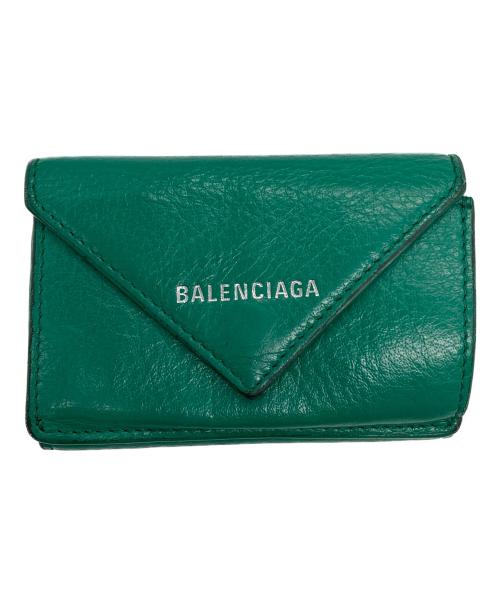 BALENCIAGA（バレンシアガ）BALENCIAGA (バレンシアガ) PAPIER MINI WALLET グリーンの古着・服飾アイテム
