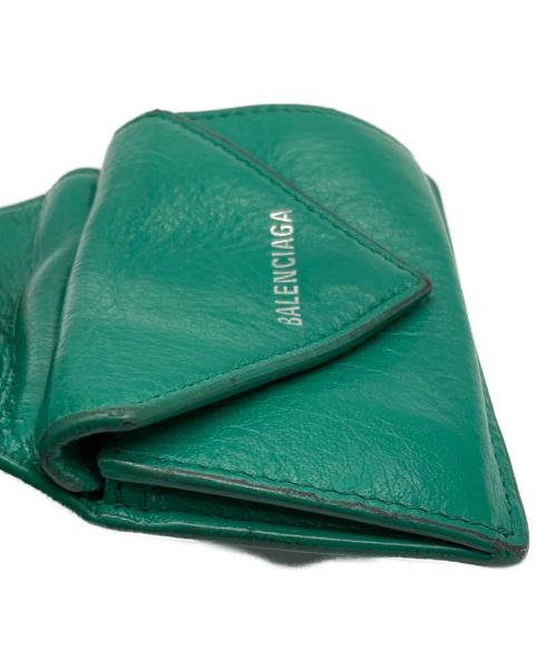 BALENCIAGA（バレンシアガ）BALENCIAGA (バレンシアガ) PAPIER MINI WALLET グリーンの古着・服飾アイテム