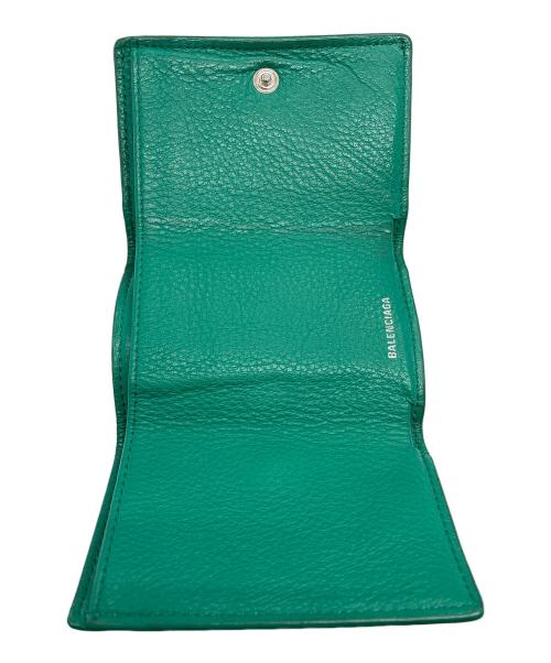 BALENCIAGA（バレンシアガ）BALENCIAGA (バレンシアガ) PAPIER MINI WALLET グリーンの古着・服飾アイテム