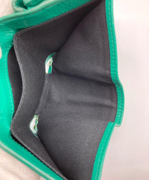 BALENCIAGA（バレンシアガ）BALENCIAGA (バレンシアガ) PAPIER MINI WALLET グリーンの古着・服飾アイテム