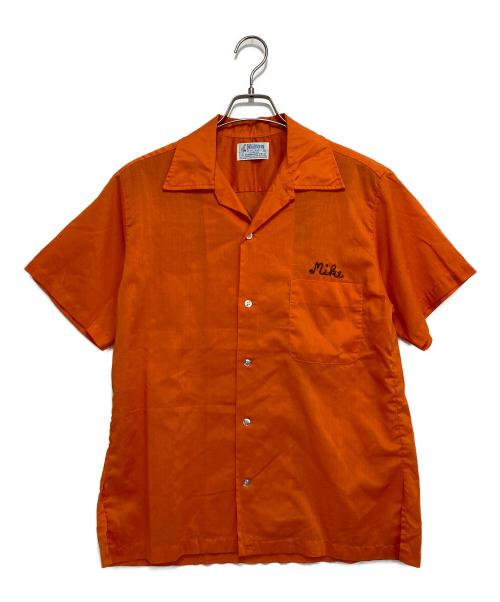 Hilton（ヒルトン）Hilton (ヒルトン) 70s ボーリングシャツ オレンジ サイズ:Mの古着・服飾アイテム