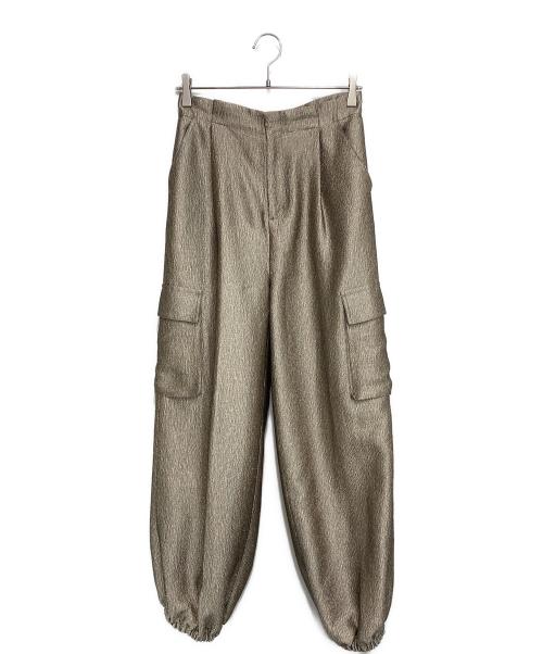 anuke（アンヌーク）anuke (アンヌーク) Glitter Cargo Pants ゴールド サイズ:38の古着・服飾アイテム