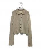 TODAYFULトゥデイフル）の古着「Lowgauge Knit Shirts」｜ベージュ