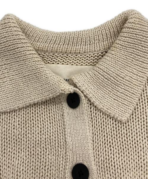 TODAYFUL（トゥデイフル）TODAYFUL (トゥデイフル) Lowgauge Knit Shirts ベージュ サイズ:Fの古着・服飾アイテム