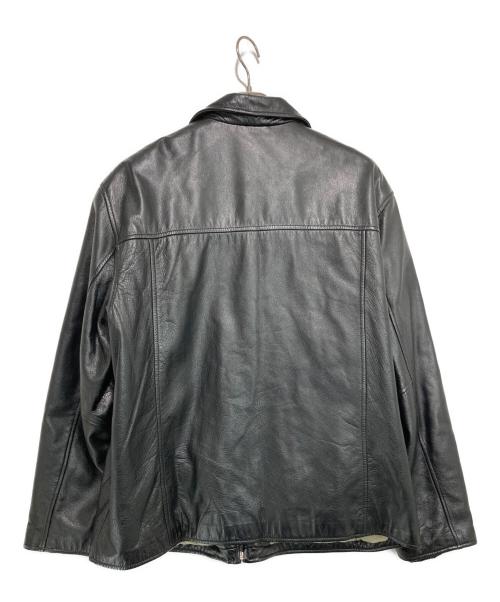 DOCKERS（ドッカーズ）DOCKERS (ドッカーズ) レザージップジャケット ブラック サイズ:Lの古着・服飾アイテム