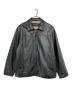 DOCKERS（ドッカーズ）の古着「レザージップジャケット」｜ブラック