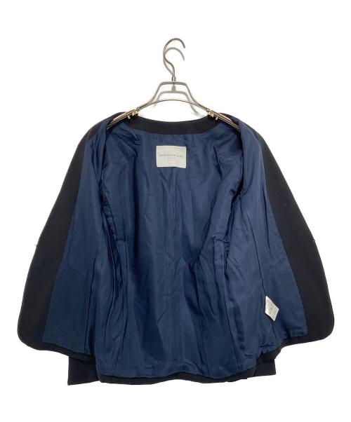 TOMORROW LAND（トゥモローランド）TOMORROW LAND (トゥモローランド) ドライダブルクロス ノーカラージャケット ネイビー サイズ:38の古着・服飾アイテム
