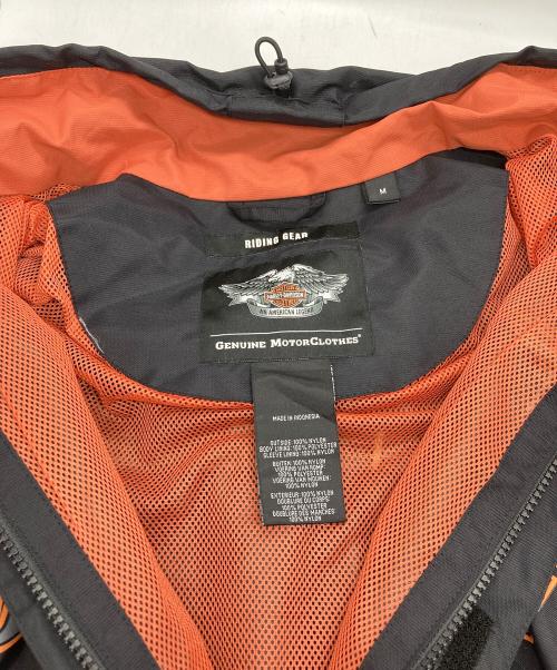 HARLEY-DAVIDSON（ハーレーダビッドソン）HARLEY-DAVIDSON (ハーレーダビッドソン) 007s フーデッドジップジャケット オレンジ×ブラック サイズ:Mの古着・服飾アイテム