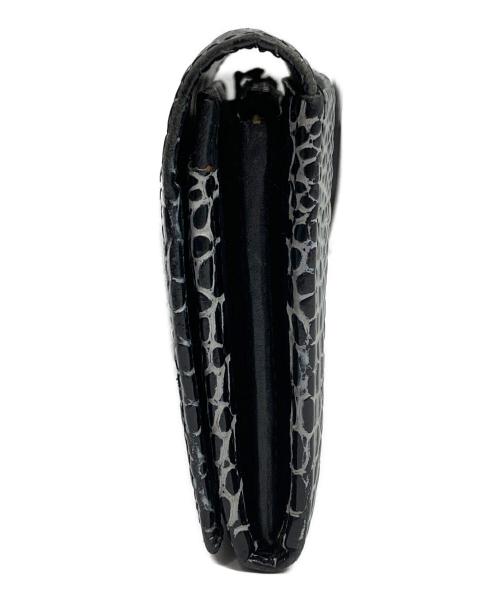 Vivienne Westwood（ヴィヴィアンウエストウッド）Vivienne Westwood (ヴィヴィアンウエストウッド) クロコ型押し オーブ長財布 ブラックの古着・服飾アイテム