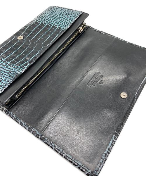 Vivienne Westwood（ヴィヴィアンウエストウッド）Vivienne Westwood (ヴィヴィアンウエストウッド) クロコ型押し オーブ長財布 ブラックの古着・服飾アイテム