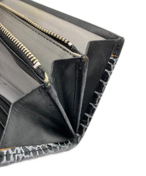 Vivienne Westwood（ヴィヴィアンウエストウッド）Vivienne Westwood (ヴィヴィアンウエストウッド) クロコ型押し オーブ長財布 ブラックの古着・服飾アイテム