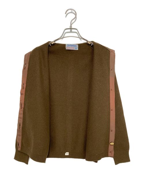 BALLANTYNE（バランタイン）BALLANTYNE (バランタイン) 金ボタンカシミアニットカーディガン ブラウン サイズ:36の古着・服飾アイテム