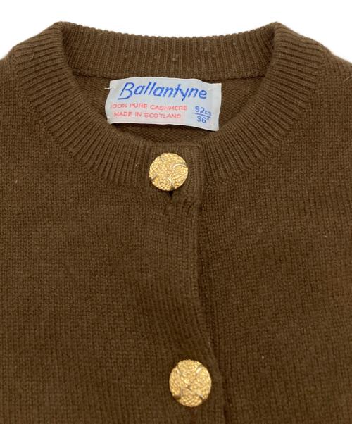 BALLANTYNE（バランタイン）BALLANTYNE (バランタイン) 金ボタンカシミアニットカーディガン ブラウン サイズ:36の古着・服飾アイテム