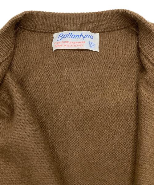 BALLANTYNE（バランタイン）BALLANTYNE (バランタイン) 金ボタンカシミアニットカーディガン ブラウン サイズ:36の古着・服飾アイテム