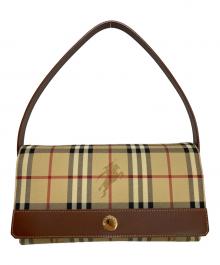 BURBERRY LONDON（バーバリーロンドン）の古着「シャドーホース ノバチェック ワンショルダーハンドバッグ」｜ベージュ×ブラウン