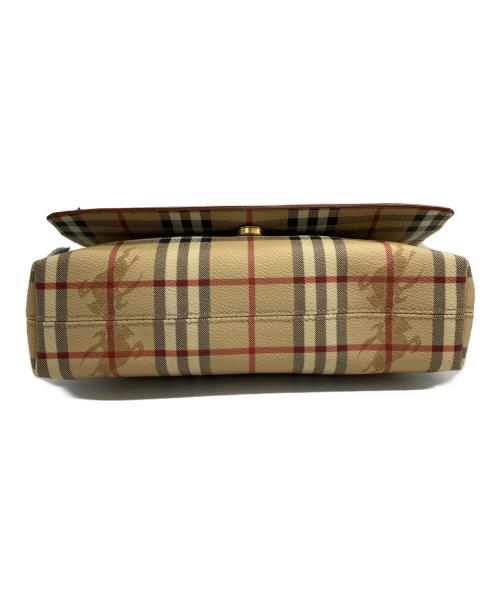 BURBERRY LONDON（バーバリーロンドン）BURBERRY LONDON (バーバリーロンドン) シャドーホース ノバチェック ワンショルダーハンドバッグ ベージュ×ブラウンの古着・服飾アイテム