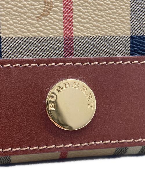 BURBERRY LONDON（バーバリーロンドン）BURBERRY LONDON (バーバリーロンドン) シャドーホース ノバチェック ワンショルダーハンドバッグ ベージュ×ブラウンの古着・服飾アイテム
