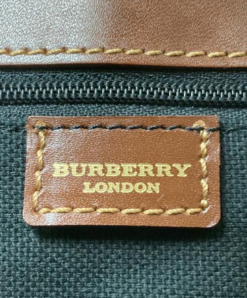 BURBERRY LONDON（バーバリーロンドン）BURBERRY LONDON (バーバリーロンドン) シャドーホース ノバチェック ワンショルダーハンドバッグ ベージュ×ブラウンの古着・服飾アイテム