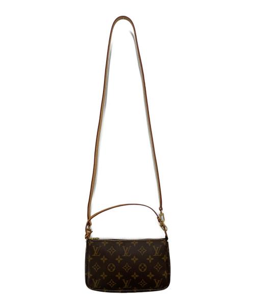LOUIS VUITTON（ルイ ヴィトン）LOUIS VUITTON (ルイ ヴィトン) ポシェット・アクセソワール モノグラムハンドバッグ ブラウンの古着・服飾アイテム