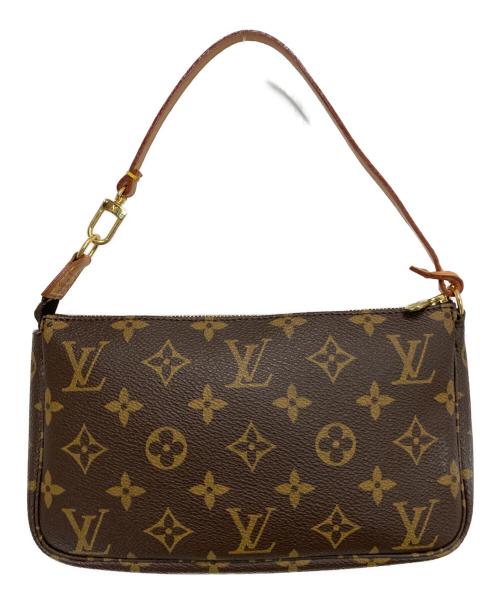 LOUIS VUITTON（ルイ ヴィトン）LOUIS VUITTON (ルイ ヴィトン) ポシェット・アクセソワール モノグラムハンドバッグ ブラウンの古着・服飾アイテム