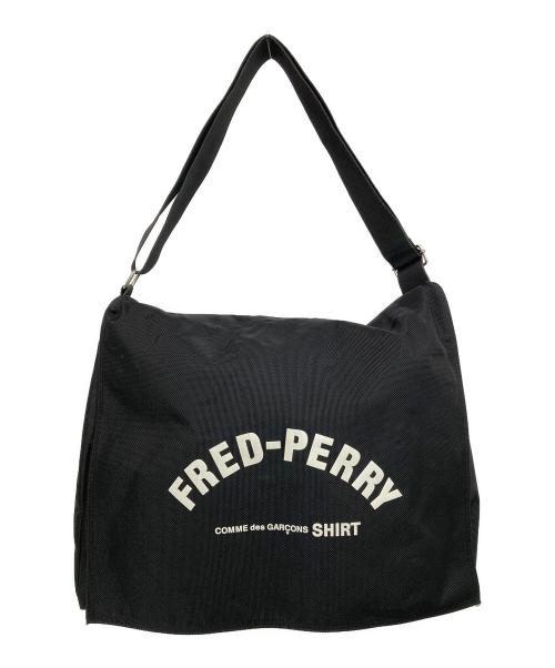 COMME des GARCONS SHIRT（コムデギャルソンシャツ）COMME des GARCONS SHIRT (コムデギャルソンシャツ) FRED PERRY (フレッドペリー) メッセンジャーバッグ ブラックの古着・服飾アイテム