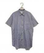 COMME des GARCONS SHIRTコムデギャルソンシャツ）の古着「ショートスリーブストライプシャツ」｜ブルー×ホワイト