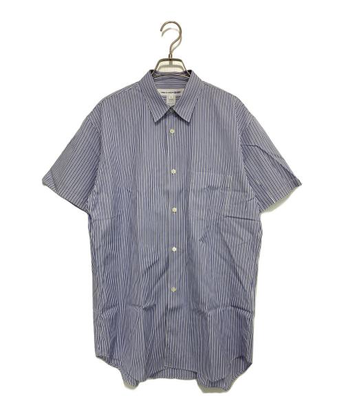 COMME des GARCONS SHIRT（コムデギャルソンシャツ）COMME des GARCONS SHIRT (コムデギャルソンシャツ) ショートスリーブストライプシャツ ブルー×ホワイト サイズ:Mの古着・服飾アイテム