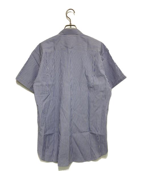 COMME des GARCONS SHIRT（コムデギャルソンシャツ）COMME des GARCONS SHIRT (コムデギャルソンシャツ) ショートスリーブストライプシャツ ブルー×ホワイト サイズ:Mの古着・服飾アイテム