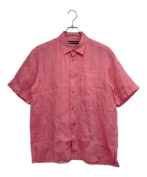 ISSEY MIYAKE MEN（イッセイミヤケメン）ISSEY MIYAKE MEN (イッセイミヤケメン) シワ加工リネン半袖シャツ ピンク サイズ:SIZE 2の古着・服飾アイテム