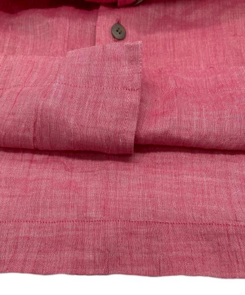 ISSEY MIYAKE MEN（イッセイミヤケメン）ISSEY MIYAKE MEN (イッセイミヤケメン) シワ加工リネン半袖シャツ ピンク サイズ:SIZE 2の古着・服飾アイテム