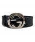 GUCCI（グッチ）の古着「バリエーション GGスプリーム キャンバス ベルト」｜ブラック×グレー