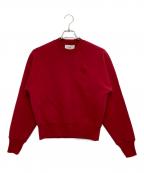 AMI Alexandre Mattiussiアミアレクサンドルマテュッシ）の古着「ハートロゴ刺繍スウェット」｜レッド