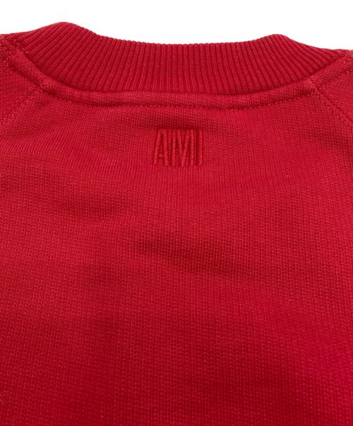 AMI Alexandre Mattiussi（アミアレクサンドルマテュッシ）AMI Alexandre Mattiussi (アミアレクサンドルマテュッシ) ハートロゴ刺繍スウェット レッド サイズ:XXSの古着・服飾アイテム