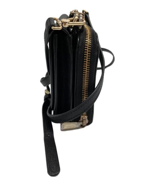 FURLA（フルラ）FURLA (フルラ) ウォレット ショルダーバッグ ブラックの古着・服飾アイテム