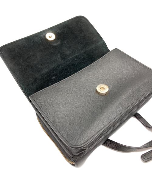 FURLA（フルラ）FURLA (フルラ) ウォレット ショルダーバッグ ブラックの古着・服飾アイテム