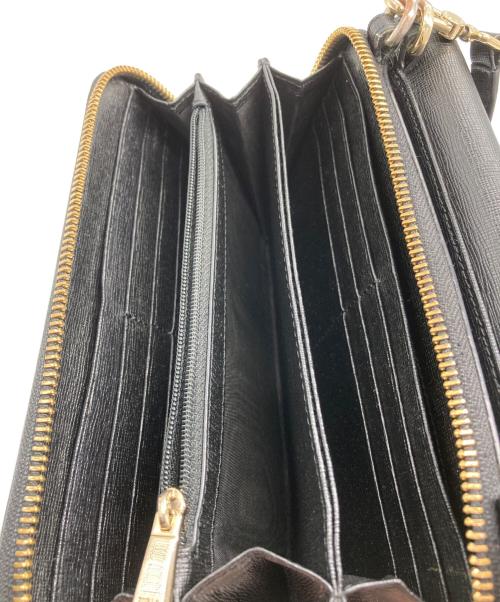 FURLA（フルラ）FURLA (フルラ) ウォレット ショルダーバッグ ブラックの古着・服飾アイテム